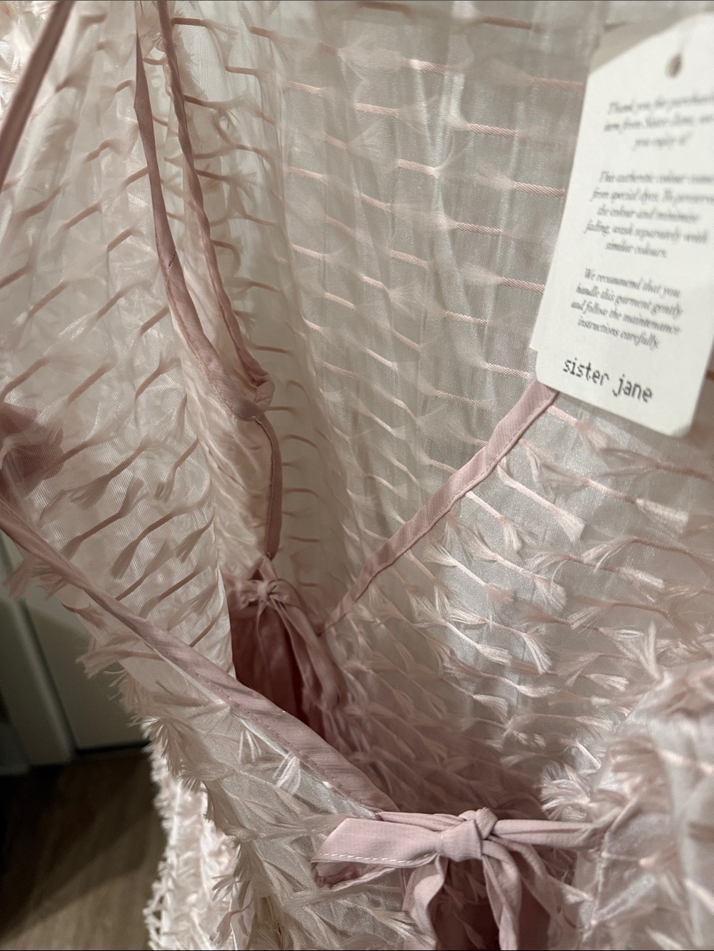 DREAM Sister Jane Fuss and Feathers Midi Wrap Dress NWT - Picture 7 of 8